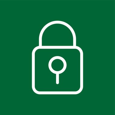 Lock icon, vector illustration simple design