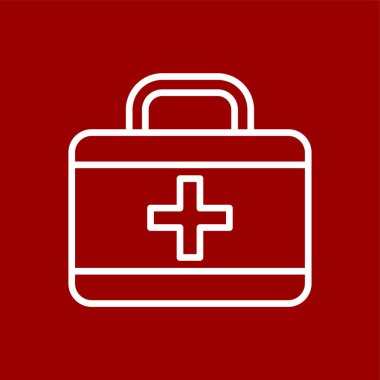 İlk Yardım Kiti simgesi, vektör illüstrasyonu basit tasarım