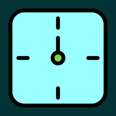 zaman simgesi, vektör illüstrasyonu basit tasarım