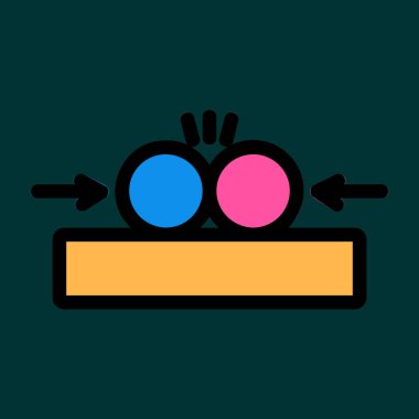 çarpışma simgesi, vektör illüstrasyonu basit tasarım