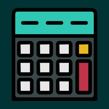 Calculator icon, vector illustration simple design