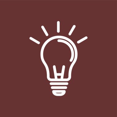 ampul simgesi, vektör illüstrasyonu basit tasarım