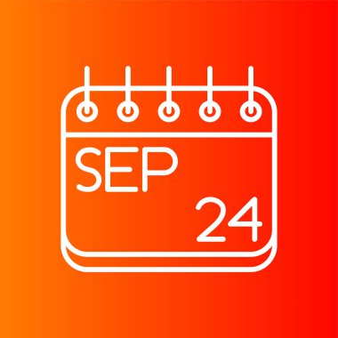 Eylül ikonu, vektör illüstrasyonu basit tasarım