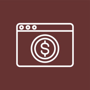 Dolar simgesi, vektör illüstrasyonu basit tasarım