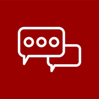 Sohbet simgesi, vektör illüstrasyonu basit tasarım