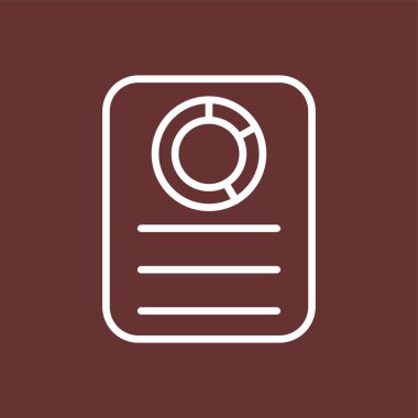 Pasta çizelgesi simgesi, vektör illüstrasyonu basit tasarım