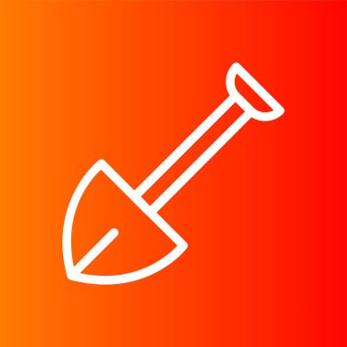 Kürek simgesi, vektör illüstrasyonu basit tasarım