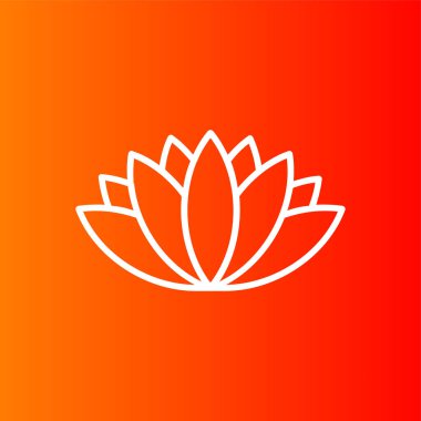 Lotus Çiçeği simgesi, vektör illüstrasyonu basit tasarım
