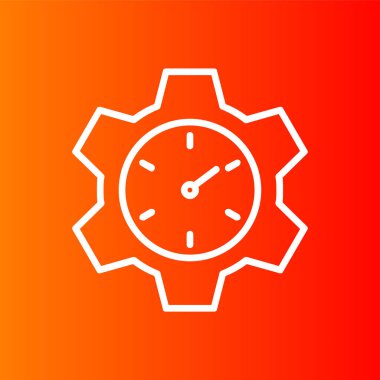 zaman yönetimi simgesi, vektör illüstrasyonu basit tasarım