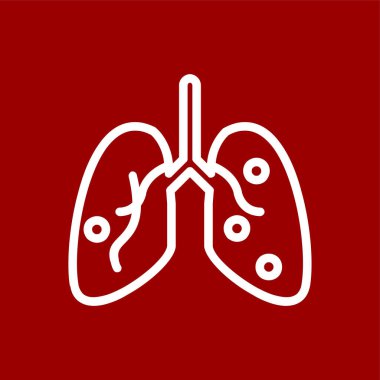 Hasar Ciğerleri simgesi, vektör illüstrasyonu basit tasarım