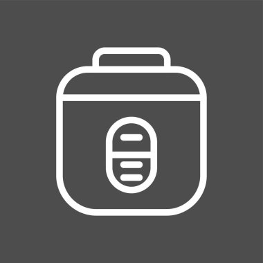 Rice Cooker simgesi, vektör illüstrasyonu basit tasarım