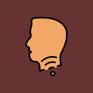 Hoarsense simgesi, vektör illüstrasyonu basit tasarım