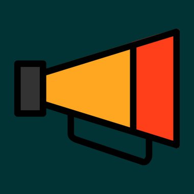 megafon simgesi, vektör illüstrasyonu basit tasarım