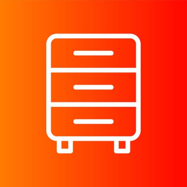 Dolap simgesi, vektör illüstrasyonu basit tasarım