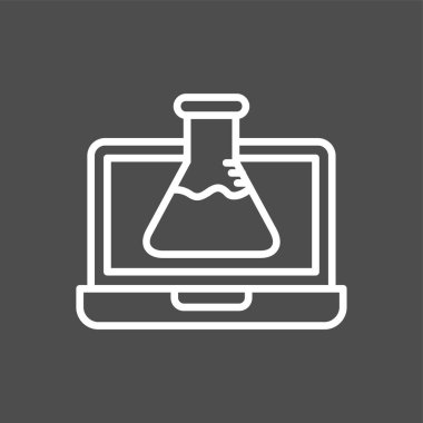 dizüstü bilgisayar simgesi, vektör illüstrasyonu basit tasarım