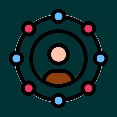 Bağlı Pazarlama simgesi, vektör illüstrasyonu basit tasarım