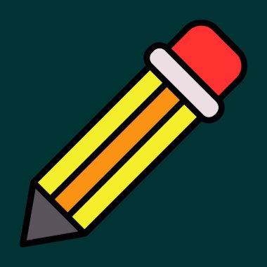 Pencil icon, vector illustration simple design