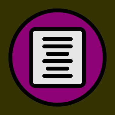 Orta Hizalama simgesi, vektör illüstrasyonu basit tasarım