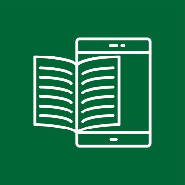 Elearning simgesi, vektör illüstrasyonu basit tasarım