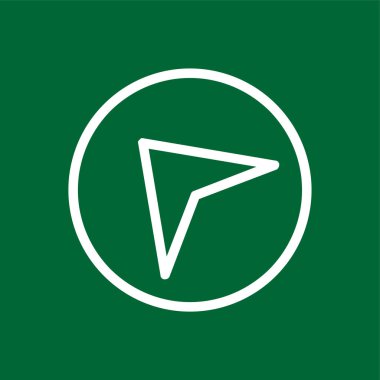 Navigasyon Simgesi, vektör illüstrasyonu basit tasarım