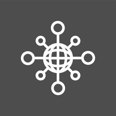 Dünya çapında simge, vektör illüstrasyonu basit tasarım