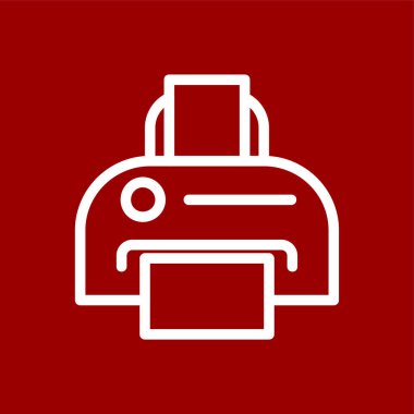 yazıcı simgesi, vektör illüstrasyonu basit tasarım