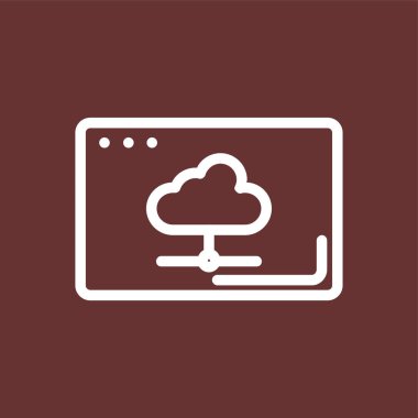 Cloud icon, vector illustration simple design