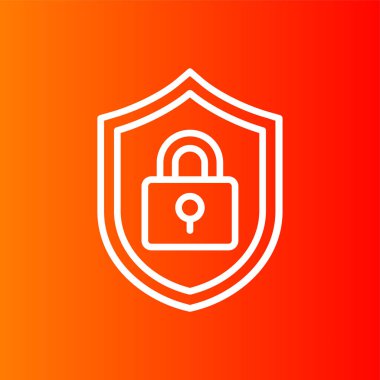 Siber Güvenlik simgesi, vektör illüstrasyonu basit tasarım