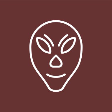 uzaylı simgesi, vektör illüstrasyonu basit tasarım