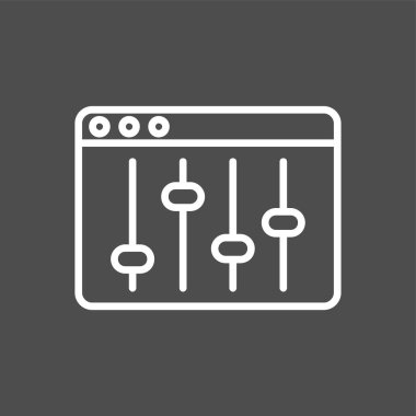 Web tarayıcı simgesi, vektör illüstrasyonu basit tasarım