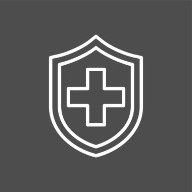 Sağlık Sigortası simgesi, vektör illüstrasyonu basit tasarım