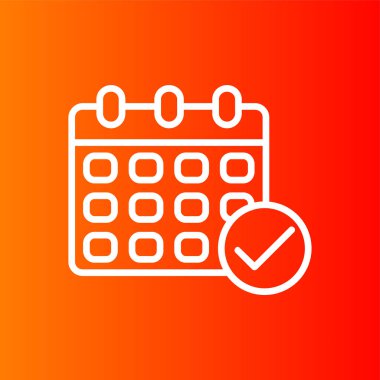 Takvim simgesi, vektör illüstrasyonu basit tasarım