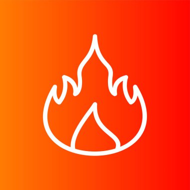 ateş simgesi, vektör illüstrasyonu basit tasarım