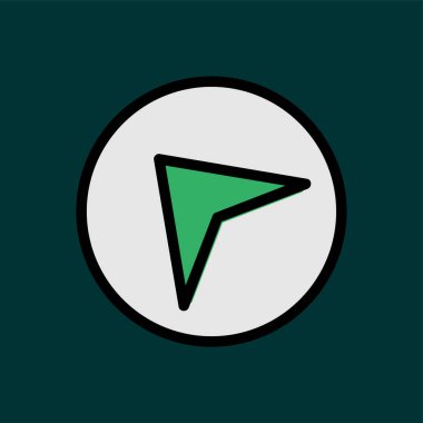 Navigasyon Simgesi, vektör illüstrasyonu basit tasarım