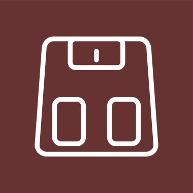 Ağırlık Ölçekleme simgesi, vektör illüstrasyonu basit tasarım