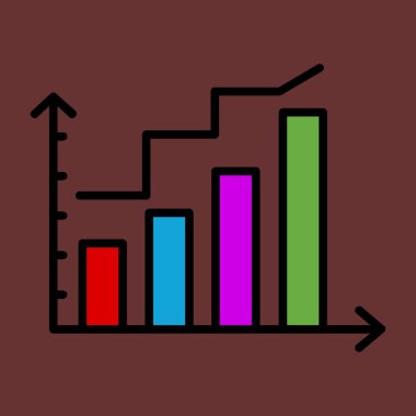 Enflasyon Grafik simgesi, vektör illüstrasyonu basit tasarım