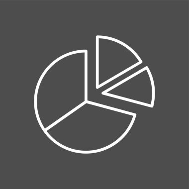 Yarı Pie Grafik simgesi, vektör illüstrasyonu basit tasarım