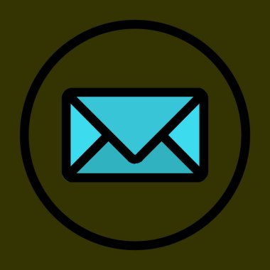 Message icon, vector illustration simple design