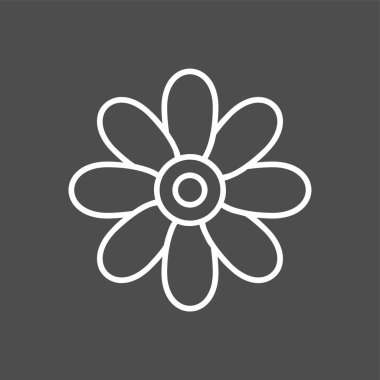 Papatya ikonu, vektör illüstrasyonu basit tasarım