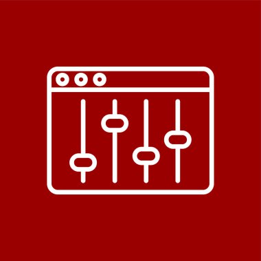 Web tarayıcı simgesi, vektör illüstrasyonu basit tasarım