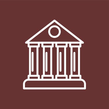 Banka simgesi, vektör illüstrasyonu basit tasarım