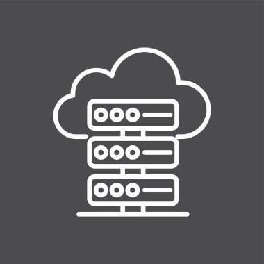 sunucu simgesi, vektör illüstrasyonu basit tasarım