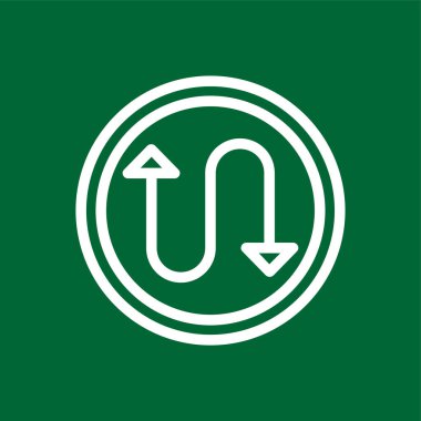 İki Ok simgesi, vektör illüstrasyonu basit tasarım