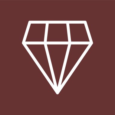 Elmas simgesi, vektör illüstrasyonu basit tasarım