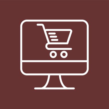 çevrimiçi depolama simgesi, vektör illüstrasyonu basit tasarım