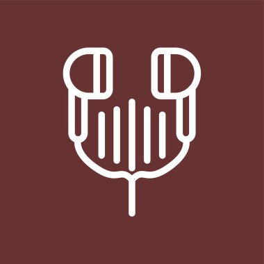 müzik simgesi, vektör illüstrasyonu basit tasarım