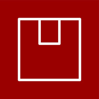 kutu simgesi, vektör illüstrasyonu basit tasarım