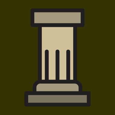 sütun simgesi, vektör illüstrasyonu basit tasarım