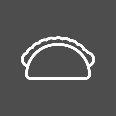 Taco simgesi, vektör illüstrasyonu basit tasarım