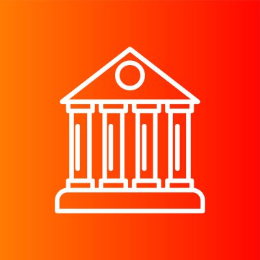 Banka simgesi, vektör illüstrasyonu basit tasarım